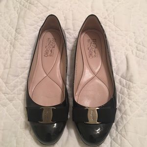 Black Ferragamo Flats